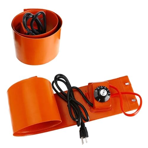 Fassheizung, Halloween-Geschenke, Ölfassheizung Silikonkautschuk Heizband Digital(Knob Control,200L 1740 * 250mm 2000W) von CHAKEUZND