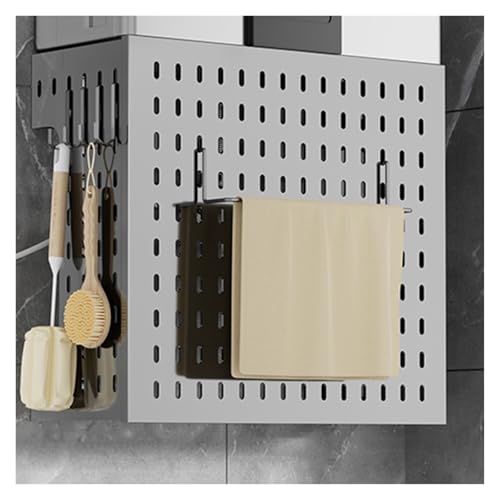 Küchen-Stecktafel-Organizer, Metall-Stecktafel-Organizer-Set 35 x 15 x 26 cm Grau & Weiß(Gray-a) von CHAKEUZND