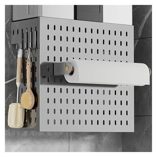 Küchen-Stecktafel-Organizer, Metall-Stecktafel-Organizer-Set 35 x 15 x 26 cm Grau & Weiß(Gray-c) von CHAKEUZND