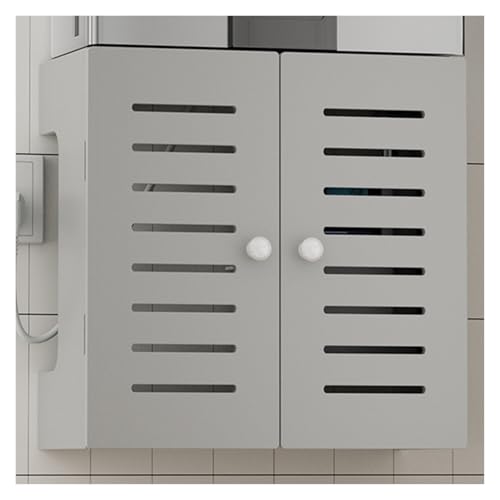 Küchen-Stecktafel-Organizer, PVC-Pegboard-Organizer-Kit mit Tür-Wandhalterungsspeicher in Grau und Weiß, mehrere Größen(Grey,38x15x30cm) von CHAKEUZND