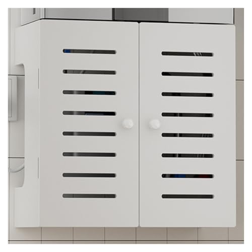 Küchen-Stecktafel-Organizer, PVC-Pegboard-Organizer-Kit mit Tür-Wandhalterungsspeicher in Grau und Weiß, mehrere Größen(White,35x16x45cm) von CHAKEUZND