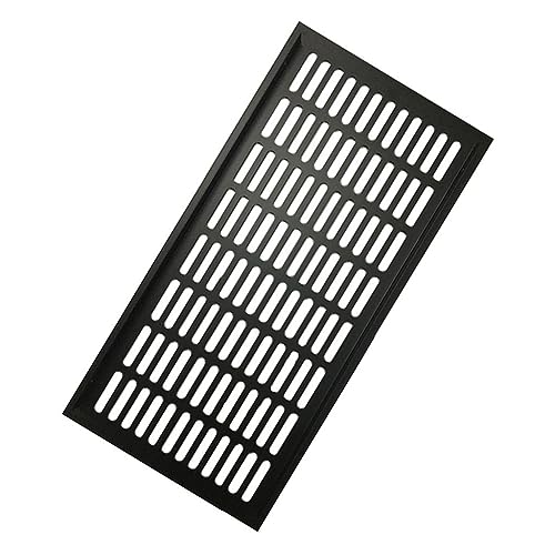 Lamellentür, Air Vent Grille Abdeckung Aluminium Legierung for Schrank Kleiderschrank Multicolor 200x(200-800) mm(Black 200x250 mm) von CHAKEUZND