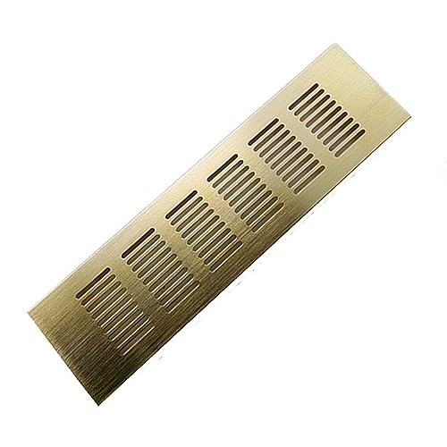 Lamellentür, Air Vent Grille Abdeckung Aluminium Legierung for Schrank Kleiderschrank Multicolor 200x(200-800) mm(Golden 200x300 mm) von CHAKEUZND