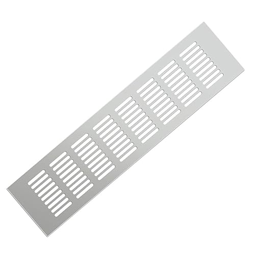 Lamellentür, Air Vent Grille Abdeckung Aluminium Legierung for Schrank Kleiderschrank Multicolor 200x(200-800) mm(Silver 200x700 mm) von CHAKEUZND