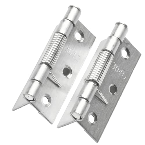 Selbstausrichtendes Federscharnier, Federbelastete Scharniere, 2er-Pack, Edelstahl, Silber, 2-4 Zoll(4inch) von CHAKEUZND