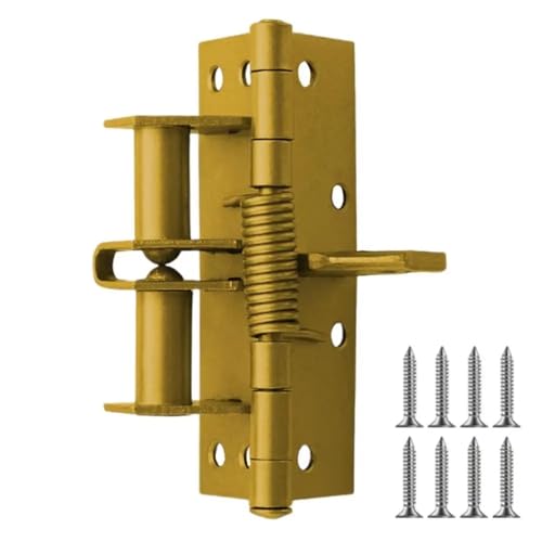 Selbstausrichtendes Federscharnier, Federbelastete selbstschließende Türscharniere, mehrfarbig(Gold) von CHAKEUZND