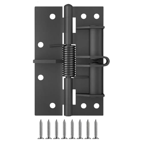 Selbstausrichtendes Federscharnier, Selbstschließende Türscharniere, mehrfarbig, 10,2 cm(Black) von CHAKEUZND