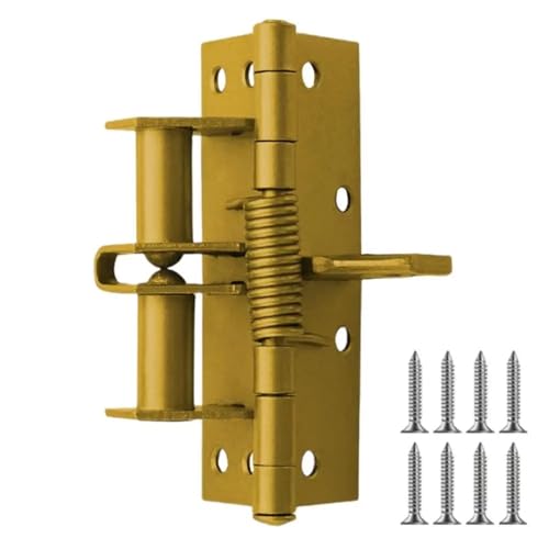 Selbstausrichtendes Federscharnier, Selbstschließende Türscharniere, mehrfarbig, 10,2 cm(Gold) von CHAKEUZND