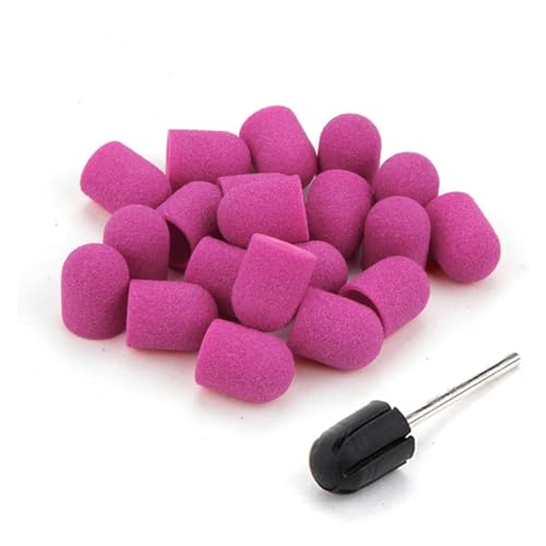 Wasserprobenbecher mit Gegengewicht, 10er-Pack mehrfarbige Nailart-Schleifkappen(Orange) von CHAKEUZND