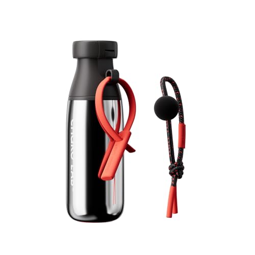 CHAKO LAB Isolierte Edelstahl-Wasserflasche mit zwei Riemen, BPA-frei, auslaufsicher, 500 ml, mit Ausgießdeckel und Strohhalm, dunkler Kakao CHAKO LAB Isolierte Edelstahl-Wasserflasche mit zwei Riemen, BPA-frei, auslaufsicher, 500 ml, mit Ausgießdeckel und Strohhalm, dunkler Kakao von CHAKO LAB