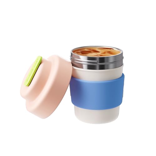 CHAKO LAB Isolierter Reise-Kaffeebecher, doppelte Vakuumwand, leicht zu greifen, BPA-frei, rosa Deckel, 400 ml CHAKO LAB Isolierter Reise-Kaffeebecher, doppelte Vakuumwand, leicht zu greifen, BPA-frei, rosa Deckel, 400 ml von CHAKO LAB