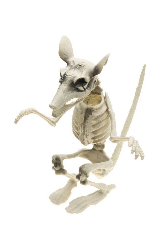 CHAKS Dekoobjekt Gruselige Skelett Ratte - 29 cm - Halloween Deko von CHAKS