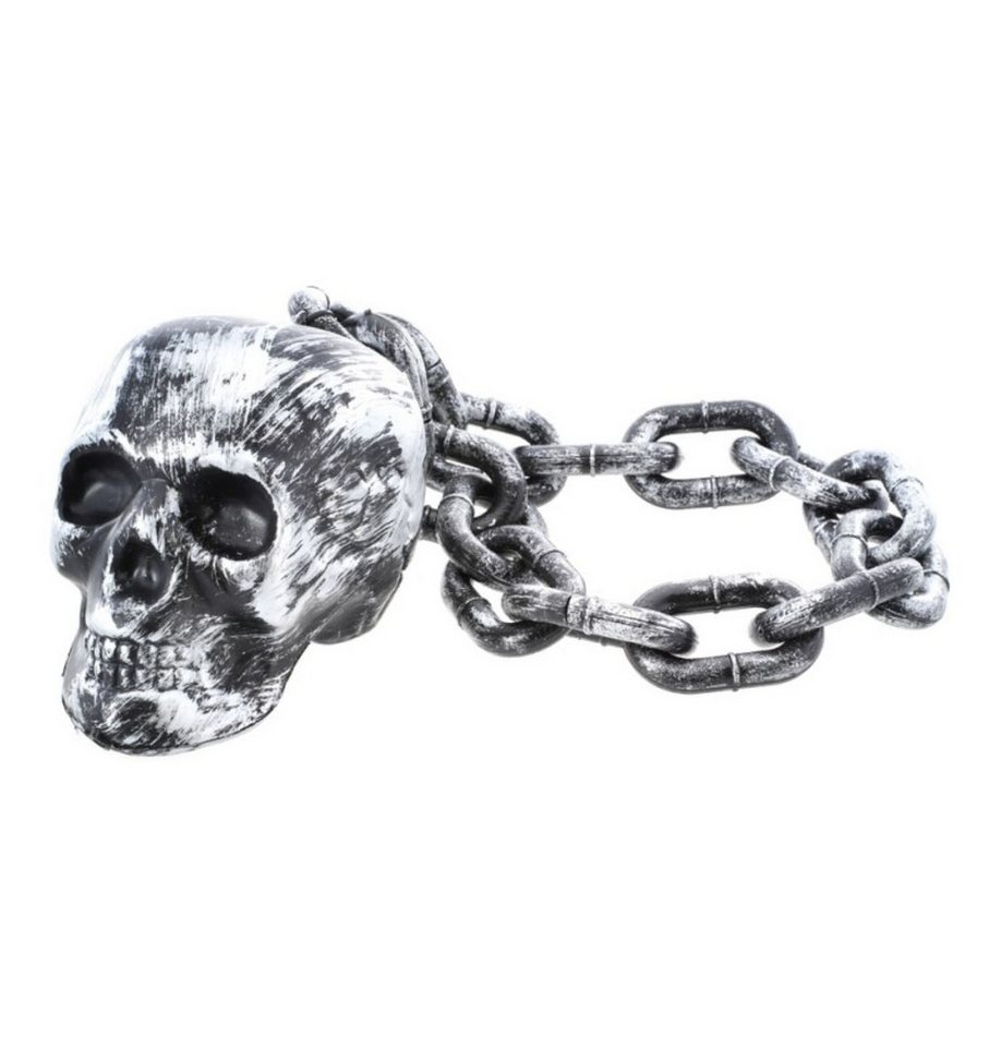 CHAKS Dekoobjekt Halloween Kunststoffkette mit silbernem Totenkopf von CHAKS
