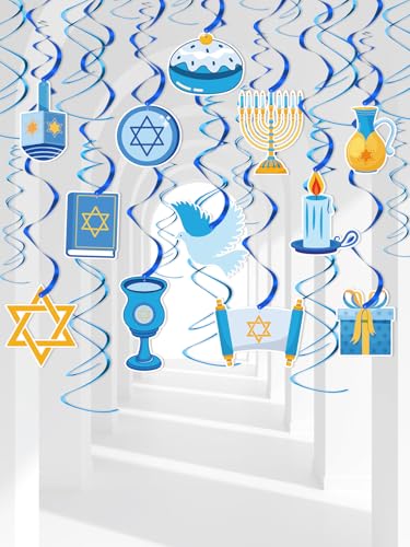 CHALA 24 pcs Chanukka Dekoration Chanukka Spirale Chanukka Hänge Wirbel Chanukka Thema Party Deko Hanukkah Hängende Spiral für Chanukka Fröhliche Chanukka Feiertag Party Deko Chanukka Fröhliche CHALA 24 pcs Chanukka Dekoration Chanukka Spirale Chanukka Hänge Wirbel Chanukka Thema Party Deko Hanukkah Hängende Spiral für Chanukka Fröhliche Chanukka Feiertag Party Deko Chanukka Fröhliche von CHALA