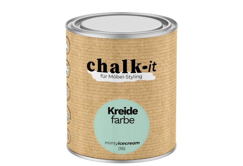 CHALK IT Kreidefarbe Chalk-it Kreidefarbe (16) Minty Icecream 0,75L von CHALK IT