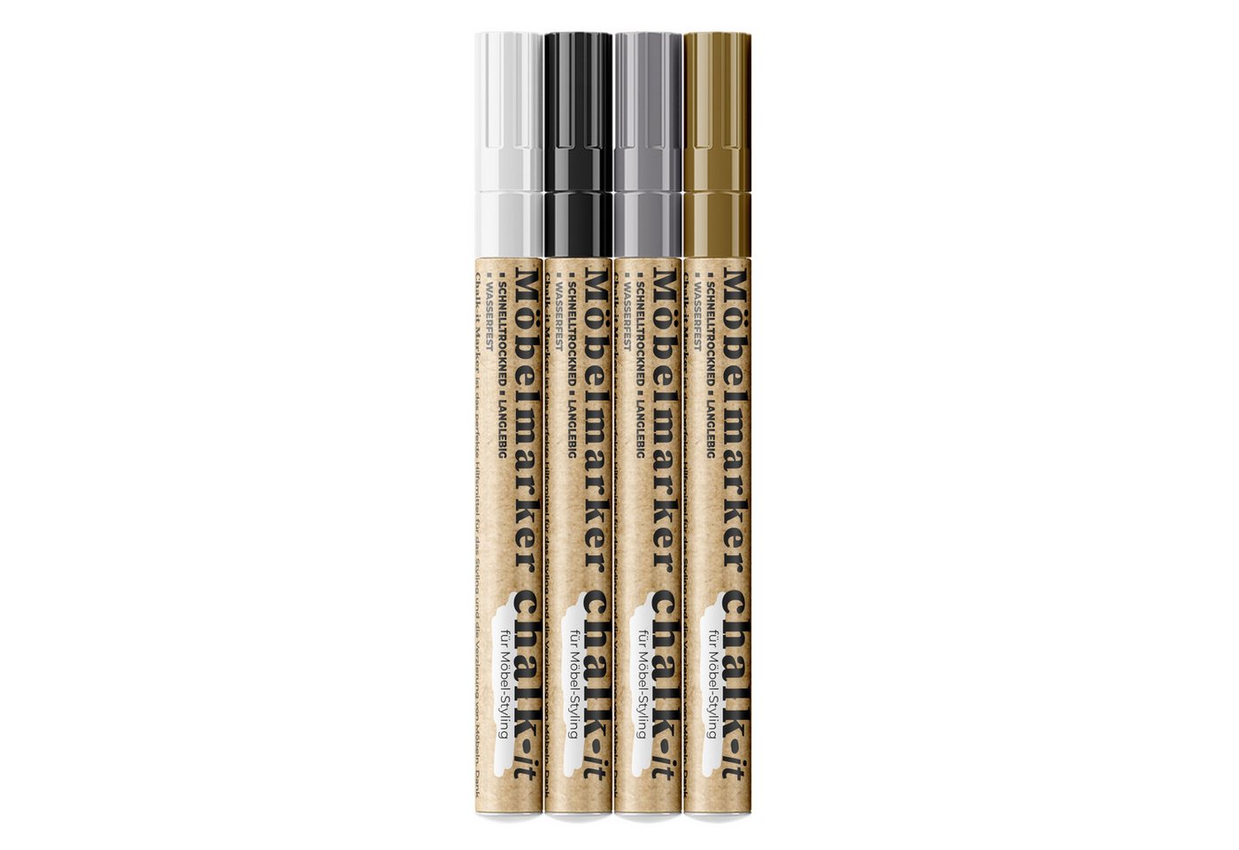 CHALK IT Kreidefarbe Chalk-it Möbel Marker Set 4x10ml - VIELE FARBEN CHALK IT Kreidefarbe Chalk-it Möbel Marker Set 4x10ml - VIELE FARBEN von CHALK IT