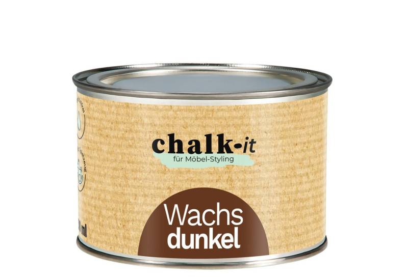 CHALK IT Kreidefarbe Chalk-it Möbelwachs Möbelschutz DUNKEL 400ml von CHALK IT