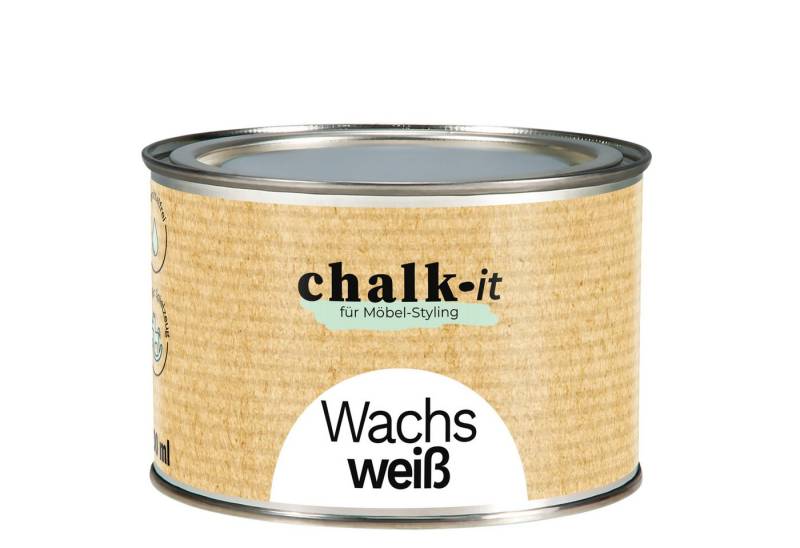 CHALK IT Kreidefarbe Chalk-it Möbelwachs Möbelschutz WEIß 400ml von CHALK IT