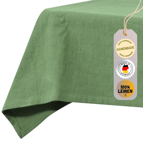 chambry Tischdecke 100% Leinen Stonewashed – Handarbeit Made in Germany – Größe und Farbe wählbar – hochwertige und nachhaltige Tischwäsche aus Naturmaterial - Mint 130cm x 130cm chambry Tischdecke 100% Leinen Stonewashed – Handarbeit Made in Germany – Größe und Farbe wählbar – hochwertige und nachhaltige Tischwäsche aus Naturmaterial - Mint 130cm x 130cm von CHAMBRY MADE IN GERMANY