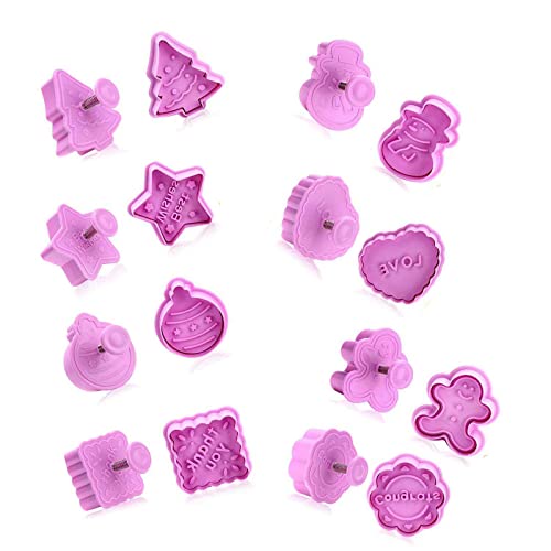 Ausstecher Weihnachten 8 StüCk Keksausstecher Ausstechformen Kinder Cookie Cutters Mit Auswerfer PläTzchenformen Kekse von ＣＨＡＭＥＥＮ