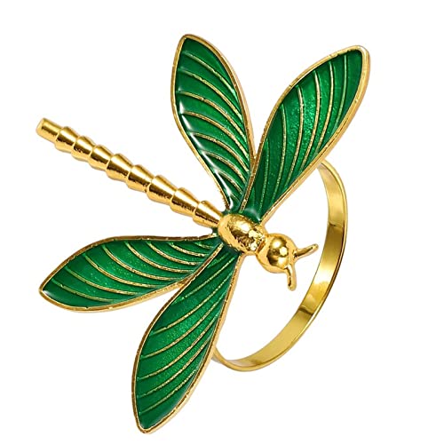 ＣＨＡＭＥＥＮ 6 Stück Serviettenringe Libelle Serviettenring für Hochzeits Party Feiertagsbankett Weihnachtsessen Zarte Serviette Dekor Schnallen Libelle von ＣＨＡＭＥＥＮ