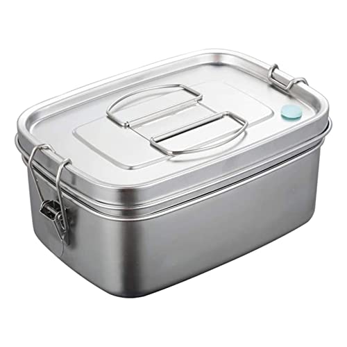 ＣＨＡＭＥＥＮ Edelstahl Bento Box Brotbüchse Lunchbox aus Metall Brotzeitdose 1500ml Die BentoBox mit Trennwand Frühstücksbox für Arbeit Picknick Reisen Vesperdose Brotzeitbox von ＣＨＡＭＥＥＮ