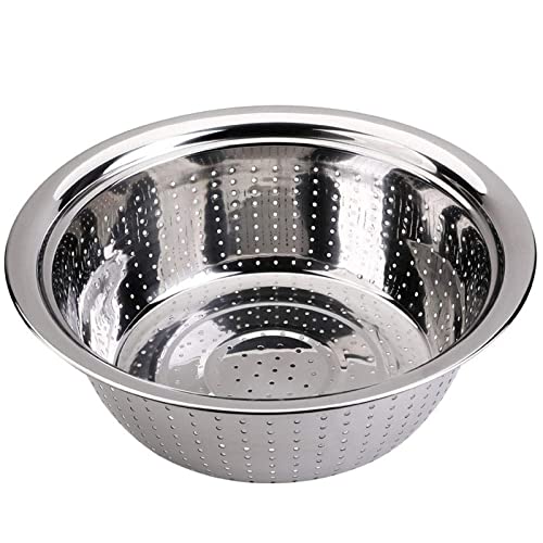 Edelstahl-Sieb Sieb Korb KüChe SpüLmaschine Ablaufloch Filter FüR KüChe Pasta GemüSereis Obst Lebensmittel 24cm von ＣＨＡＭＥＥＮ