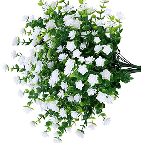 ＣＨＡＭＥＥＮ Künstliche Blumen Kunstblumen Grün UV-beständige Pflanzen Sträucher Unechte Blumen Innen Draussen 4 Stück von ＣＨＡＭＥＥＮ