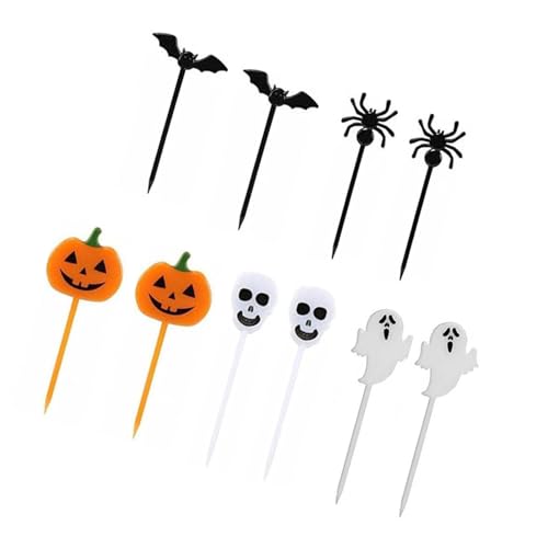 Cake Fork Mini Halloween Design Food Pick Dekorative Einfach Zu Reinigen Die Cartoonform Ist Süß Und Einzigartig Obst Kuchen von ＣＨＡＭＥＥＮ