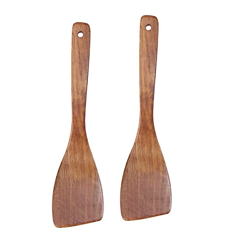 Holzspatel Zum Kochen Premium Holz Küchenspatel Mit Langem Griff Aus Massivholz Hartholz Ideal Für Wok Pfanne Mit Antihaftbeschichtung von ＣＨＡＭＥＥＮ
