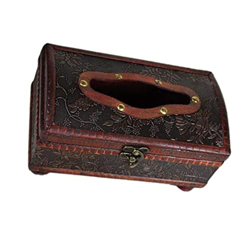 Vintage KosmetiktüCherbox Aus Holz Taschentuchspender FüR Zuhause Hotel Holzbox Wohnzimmer Tissue Box Serviettenbox von ＣＨＡＭＥＥＮ