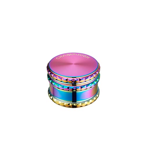 CHAMP HIGH 20413 Metall Rainbow Grinder 65 mm-4Layer, Aluminium von Champ High