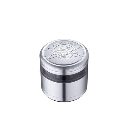 CHAMP HIGH 20430 Engraved Alu Grinder Silber-63 mm-4Layer, Aluminium von Champ High