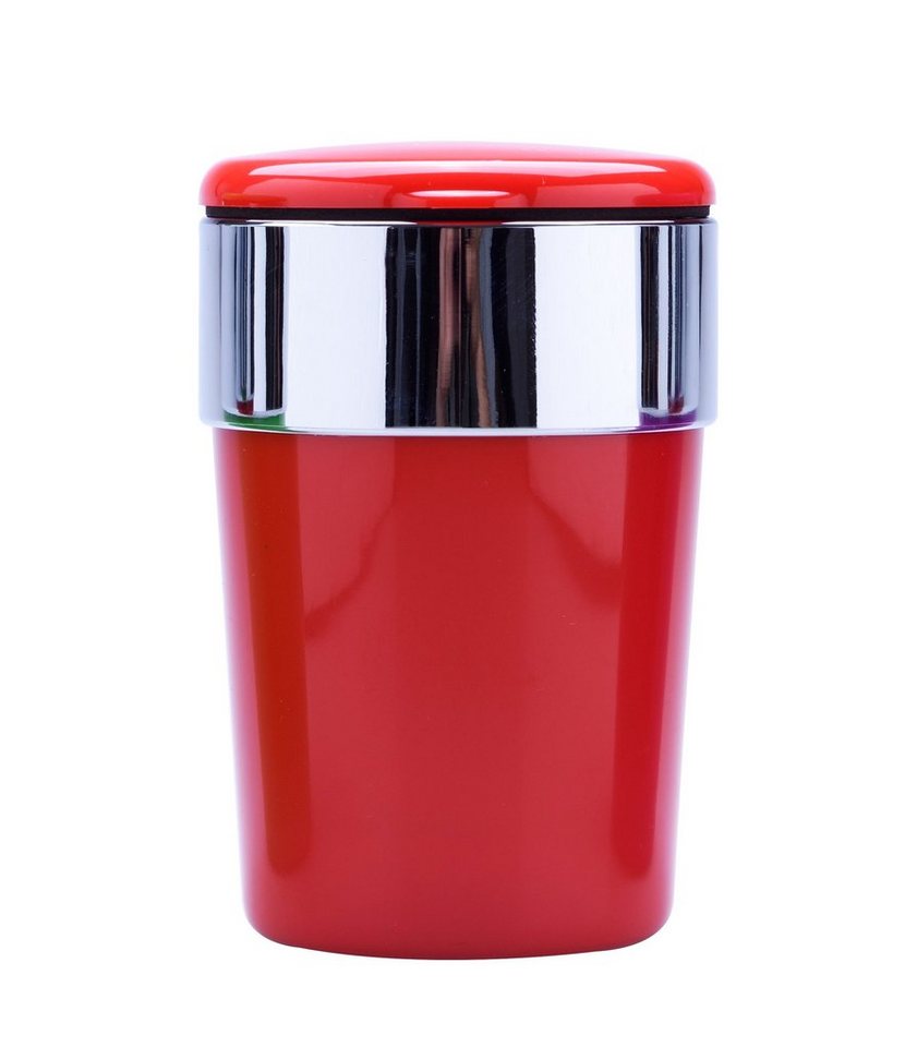 CHAMP Aschenbecher AUTO ASCHENBECHER mit Deckel für Getränkehalter LED Licht 57 (Rot), Autoaschenbecher Windaschenbech KFZ von CHAMP