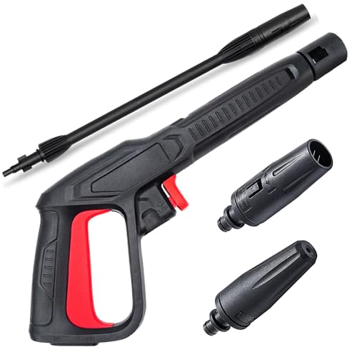 2350 PSI Power Washer Trigger Spray Gun Lance Washer Replacement Accessory Kit Quick Connect Release System for Bosch, AQT, Black & Decker, with Adjustable Spray Wand Nozzle & Rotating Turbo Nozzle von CHAMSUREUK