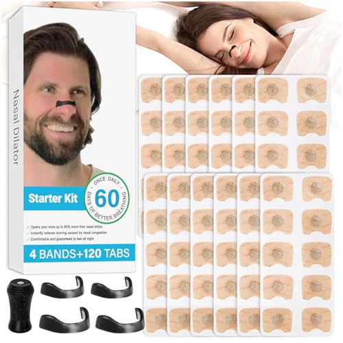 CHANCCI 120 Pcs Breathing Nasal Strip,Manual Magnetic Nose Strip,Nose Breathing Strips Magnet,Anti-Schnarchen Schlaf Nasal Strips Geeignet für Hotels Familien Schnelles von CHANCCI