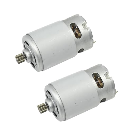 CHANCS 12V RS550 DC Getriebe-Mikromotor 9 Zähne Getriebemotor für Heimwerker-Elektrowerkzeug-Anwendungen 2 Stück von CHANCS