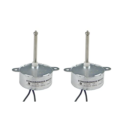 CHANCS 2PCS Synchronmotor TYC-40 AC 12V 5RPM Wellenlänge 4.6cm für faseroptisches Weihnachtsornament von CHANCS