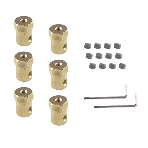 CHANCS 6 Stück 7mm Motor flexible Kupplung Stecker für Auto Räder Reifen Antriebswelle Zubehör von CHANCS