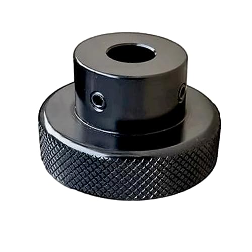 CHANCS Aluminiumlegierung Handrad 50mm OD 8mm Bore Schwarz gerändelt Handrad für Schiebeverschiebung Plattform Handle von CHANCS