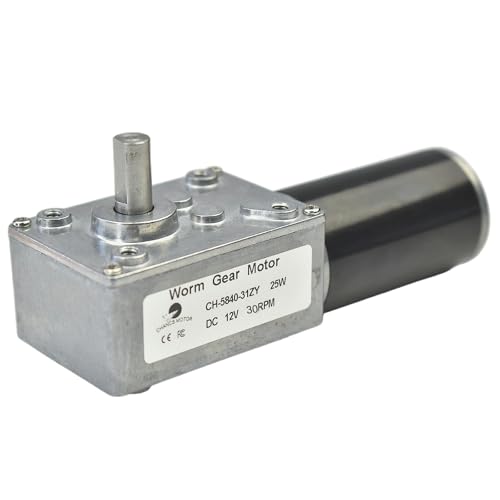 CHANCS DC 12V 30RPM Schneckengetriebemotor Selbstsperrender Mini-Motor für DIY-Roboter, Drehtisch CHANCS DC 12V 30RPM Schneckengetriebemotor Selbstsperrender Mini-Motor für DIY-Roboter, Drehtisch von CHANCS