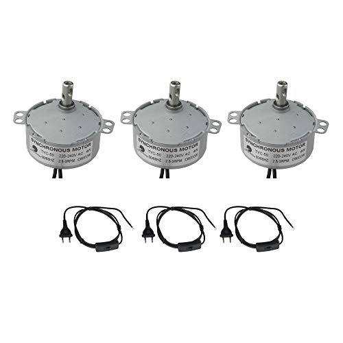 CHANCS Elektromotor Getriebe Synchro Motor TYC-50 220V 2.5-3RPM Plattenspielermotor Mit Netzkabel Schalter Steckerverlängerung 1.8m Länge Lampe 3PCS CHANCS Elektromotor Getriebe Synchro Motor TYC-50 220V 2.5-3RPM Plattenspielermotor Mit Netzkabel Schalter Steckerverlängerung 1.8m Länge Lampe 3PCS von CHANCS