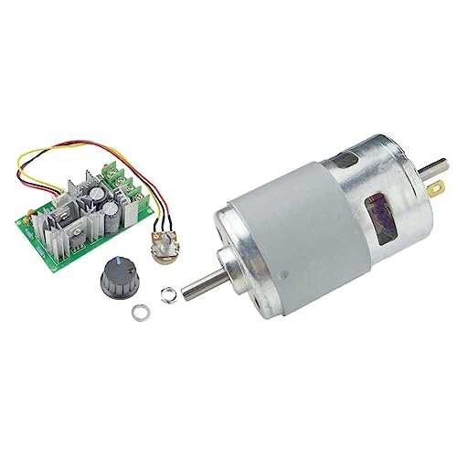 CHANCS Elektrowerkzeug 775 DC Motor Doppelwelle 12V/36V 3500RPM 9000RPM mit PWM für Mini-Tischsäge von CHANCS