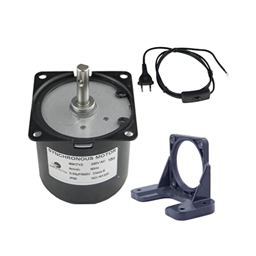 CHANCS Getriebe Motor Kleiner MotorMetallgetriebe für Drehspieß 60KTYZ 220V AC 5r/min Getriebe Elektromotor mit Motorhalter und EU-Netz-Verlängerungskabel CHANCS Getriebe Motor Kleiner MotorMetallgetriebe für Drehspieß 60KTYZ 220V AC 5r/min Getriebe Elektromotor mit Motorhalter und EU-Netz-Verlängerungskabel von CHANCS