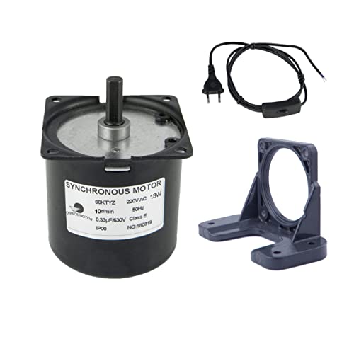 CHANCS Getriebemotor Synchron 60KTYZ 220V AC 10r/min Exzenterwelle Untersetzungsmotor Universelle Montage und EU/UK Schalter Stecker Kabel von CHANCS