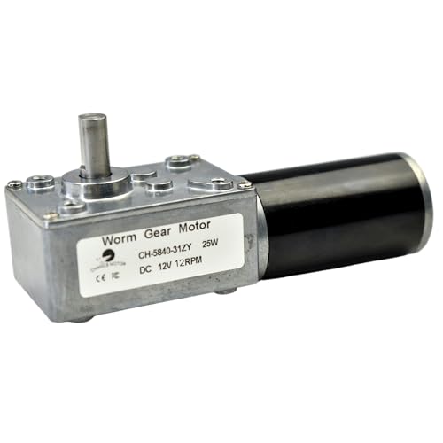CHANCS Getriebemotor mit hohem Drehmoment, umschaltbar, selbsthemmend, DC 12V 12RPM für Vorhangmaschine, DIY Robotik CHANCS Getriebemotor mit hohem Drehmoment, umschaltbar, selbsthemmend, DC 12V 12RPM für Vorhangmaschine, DIY Robotik von CHANCS