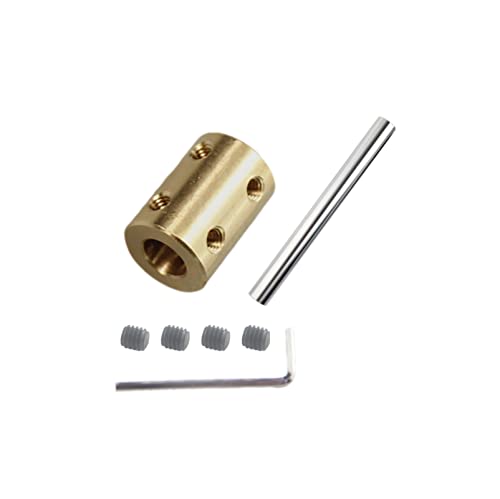 CHANCS Motorwelle mit starrer Hülse Kupplung 7mm bis 8mm 100MM lange Stahlwelle Durchmesser 8mm Bohrung starre Kupplung Satz Schraube Motor Zubehör für DIY Teile von CHANCS