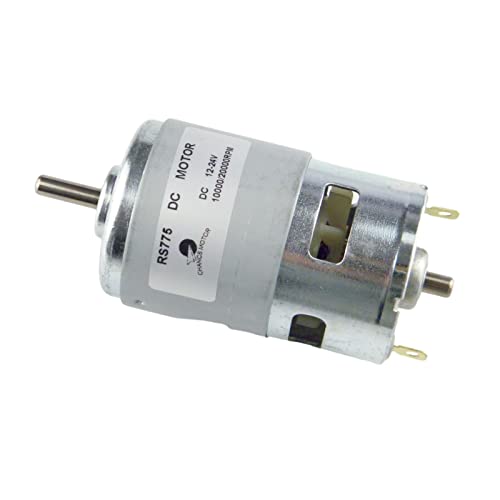 CHANCS Permanentmagnet DC 12V 775 Motor 12V/24V DC Mini-Getriebemotor 5mm Welle DC-Motor Hohe Geschwindigkeit 10000RPM/20000RPM Getriebemotor Elektronischer Kompone von CHANCS