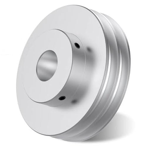 CHANCS Puleggia a doppia scanalatura in lega di alluminio 60mm OD 16mm Puleggia a foro fisso per macchina locher 6mm (1/4") PU cinghia rotonda von CHANCS