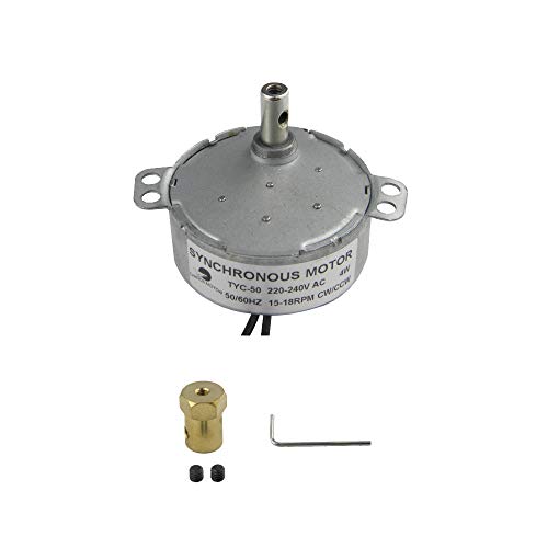 CHANCS Synchronmotor TYC-50 220 V 15–18 U/min mit 7 mm flexiblem Kupplungsstecker Elektromotor Plattentellergetriebe für Mikrowellenherd von CHANCS